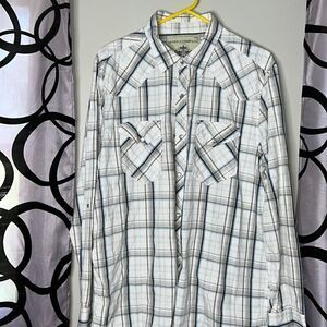 Supply company, long sleeve pearl snap front extra large shirt